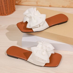 Damen elegante Flats mit voluminöser Schleifen-Applikation R&B
