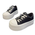 Damen Plateau Sneaker mit trendigem Design und elastischen Schnürsenkeln
