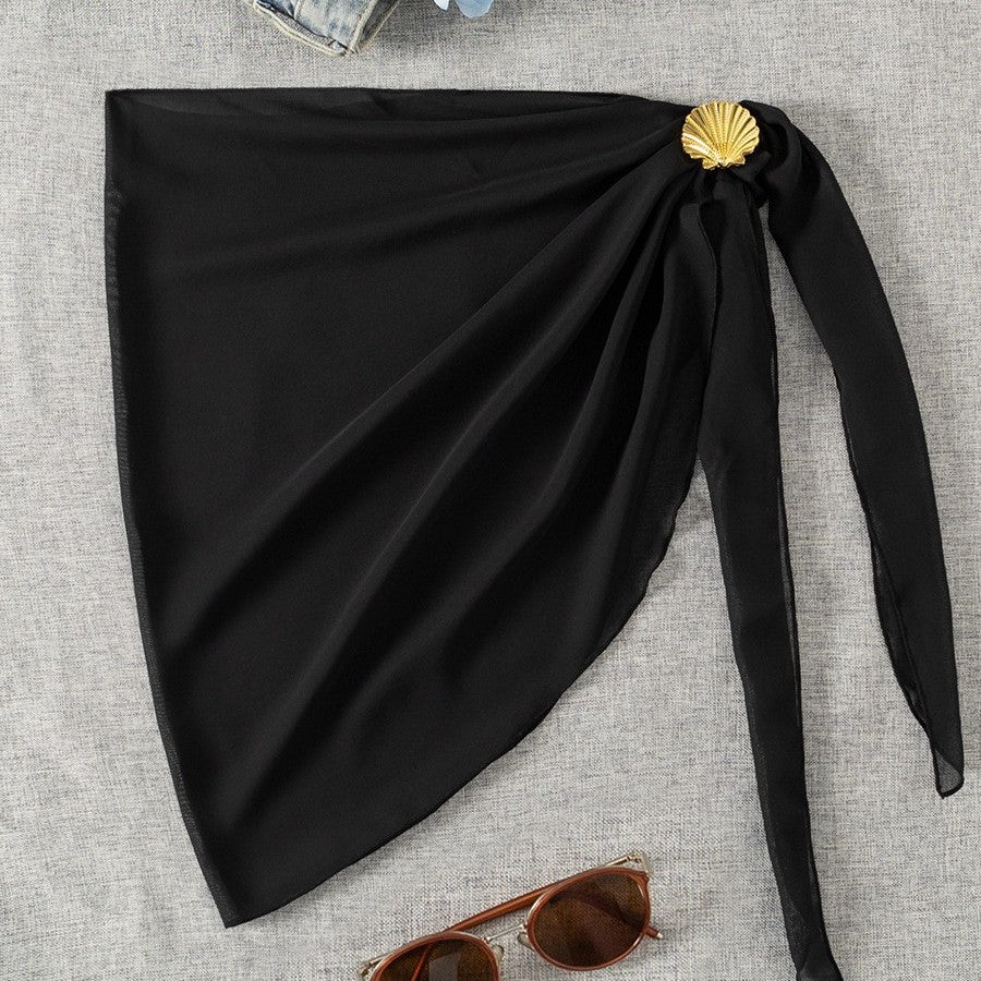 Damen Strandrock mit raffiniertem Knoten und dekorativer Muschelapplikation R&B
