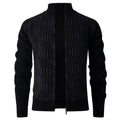Herren Strickjacke mit strukturiertem Muster und hohem Kragen R&B