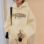 Damen Hoodie mit kreativem Schriftzug und lässigem Oversized-Schnitt