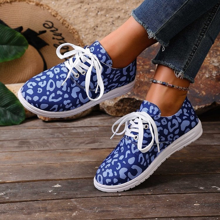 Damen Sportliche Sneakers mit kreativem Druckmotiv R&B