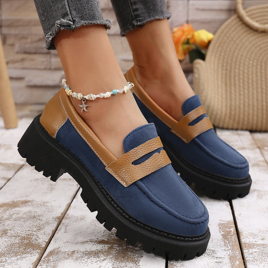 Damen Komfortable Mokassin-Schuhe mit stabiler Gummisohle R&B