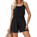 Damen lässiger Jumpsuit mit luftigen Trägern und elastischem Bund R&B