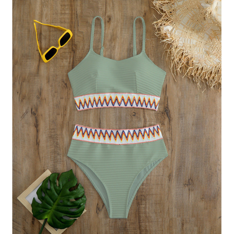 Damen Bunt gemusterter Bikini R&B