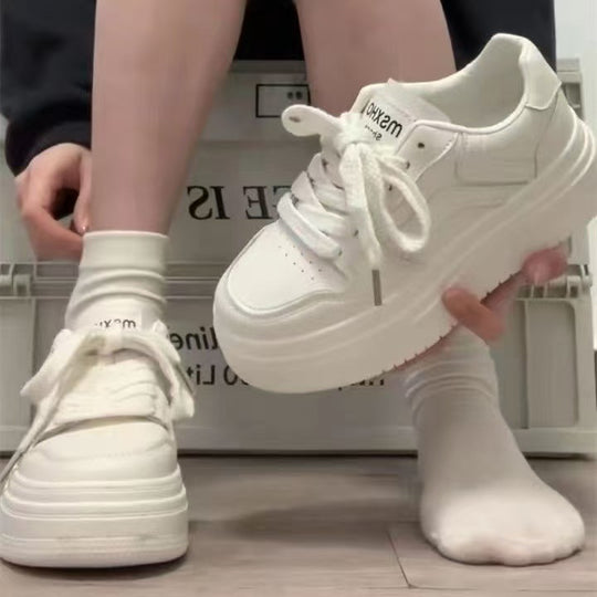 Damen Plateau-Sneaker mit sportlichem Design und gepolsterter Sohle R&B