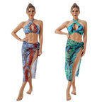 Damen Modischer Bikini mit transparenter Strandpareo R&B