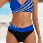 Damen Sportliches Bikini-Set mit trendigem Wickeloberteil R&B
