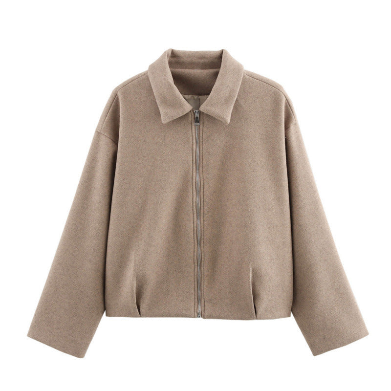 Damen elegante Fleece-Jacke mit Reißverschluss R&B