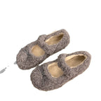 Damen Flauschige Hausschuhe mit elegantem Riemendesign R&B