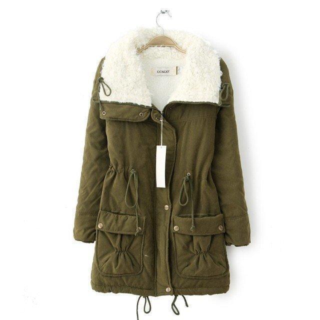 Damen lässige Steppjacke mit kuscheligem Innenfutter und verstellbarem Taillenzug R&B
