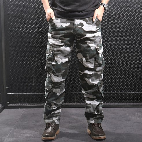 Herren Cargo-Hose mit multifunktionalen Taschen und modischem Camouflage-Design R&B