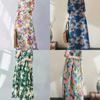 Damen Maxi-Kleid mit floralem Design und lässigem Schnitt R&B