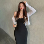 Damen Maxikleid mit Spitze R&B