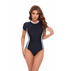 Damen Sportlicher Kurzarm Schwimmanzug R&B