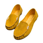 Damen nan bequeme Veloursleder Mokassins mit gepolsterter Innensohle R&B