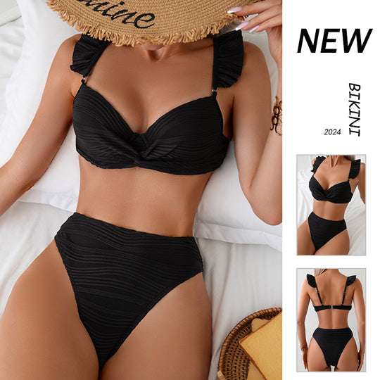 Damen Bikini-Set mit eleganten Raffungen und bequemen Trägern R&B