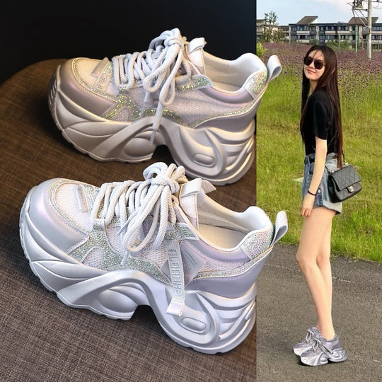 Damen Chunky Sneakers mit futuristischem Design und atmungsaktivem Obermaterial R&B