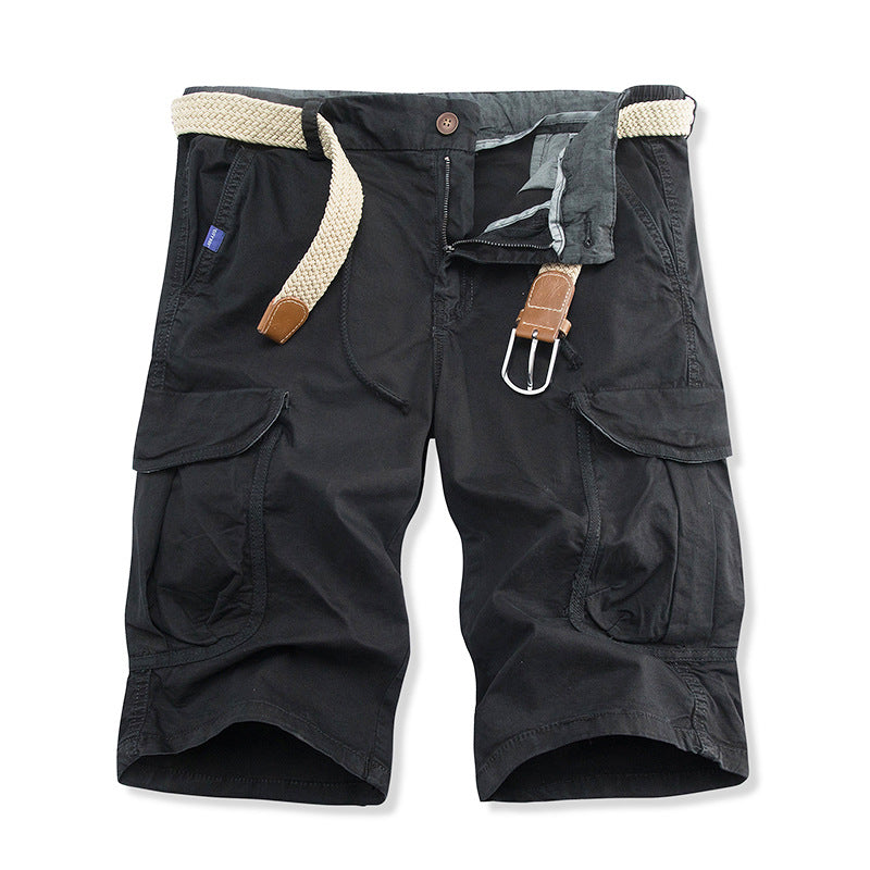 Herren vielseitige Cargo-Shorts mit verstellbarem Gürtel R&B