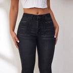 Damen High-Waist Schlagjeans R&B