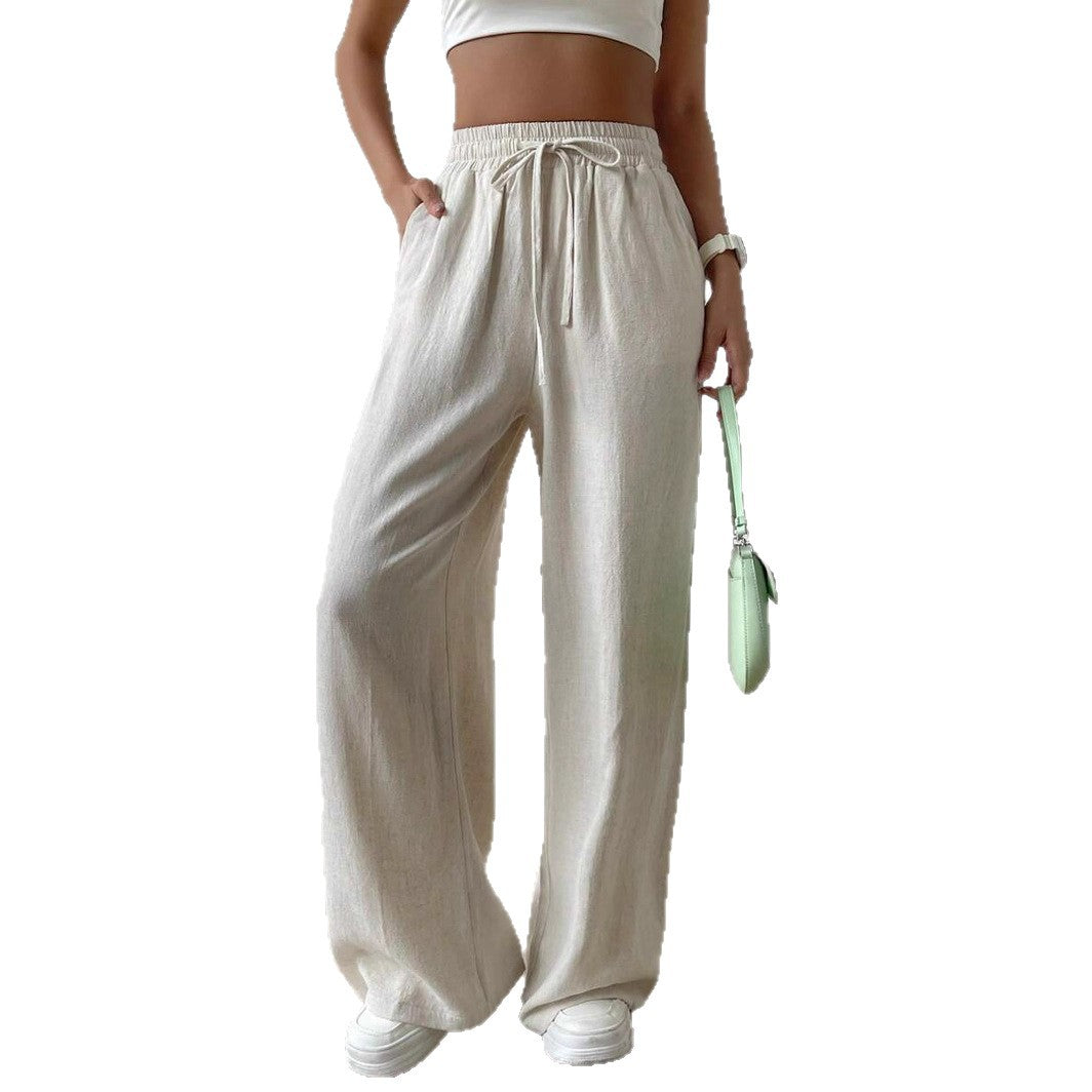 Damen entspannte Leinenhose R&B