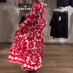 Damen Maxikleid mit floralem Muster und weitem Schnitt R&B