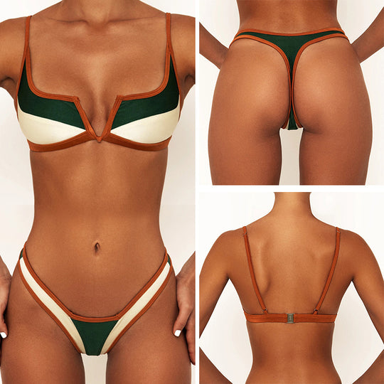 Damen Triangel-Bikini mit modernen Grafik-Elementen R&B