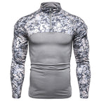 Herren Sportlicher Langarmpullover mit hohem Kragen und Reißverschluss