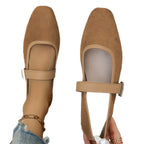 Damen Elegante und bequeme Ballerinas mit verstellbarem Riemen R&B