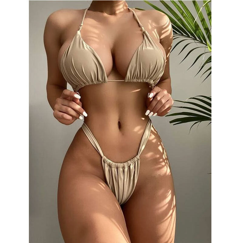 Damen Triangel-Bikini mit hohem Beinausschnitt R&B