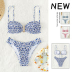 Damen Push-Up-Bikini-Set mit raffinierter Raffung