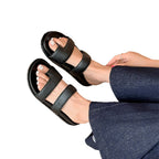 Damen Komfortable und stilvolle Zehensandalen mit breiten Riemen R&B
