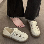 Damen Clogs mit modischem Riemenverschluss und rutschfester Sohle R&B