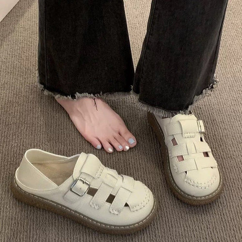 Damen Clogs mit modischem Riemenverschluss und rutschfester Sohle R&B