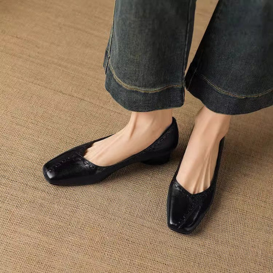Damen elegante Ballerinas mit modischem Nahtdesign R&B