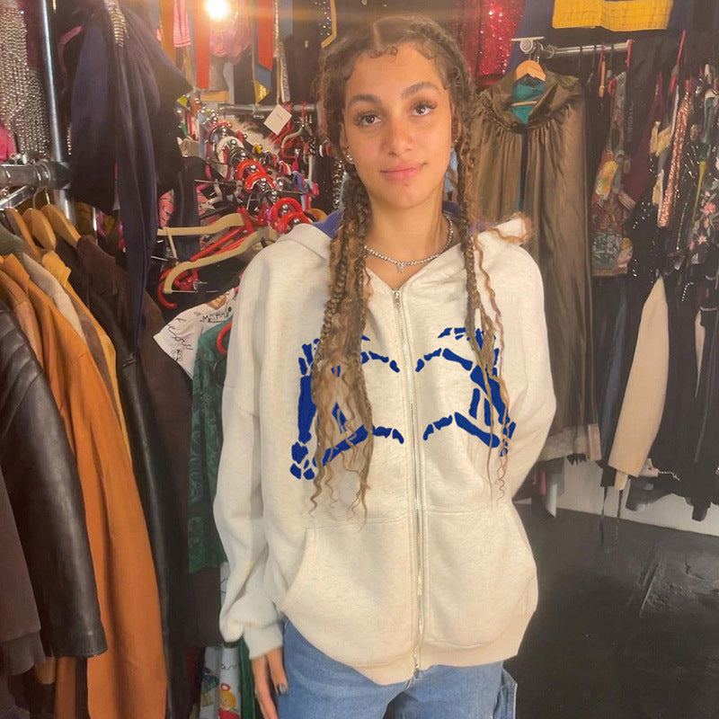 Damen Kapuzenpullover mit einzigartigem Grafikdruck R&B