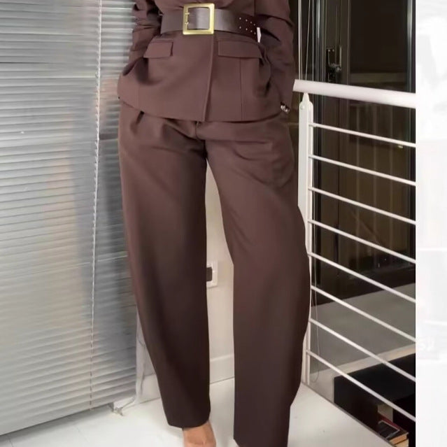 Damen Hochwertige und bequeme Anzughose mit eleganter Faltenlegung R&B