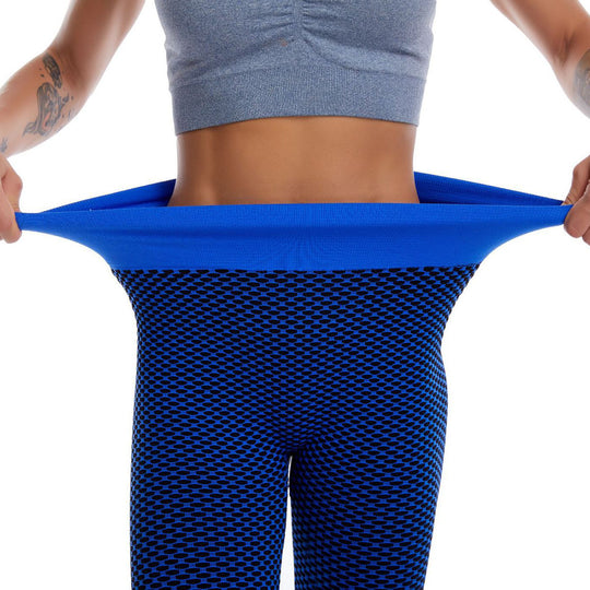 Damen Hochwertige Sport-Leggings mit elastischem Bund und modernem Muster R&B