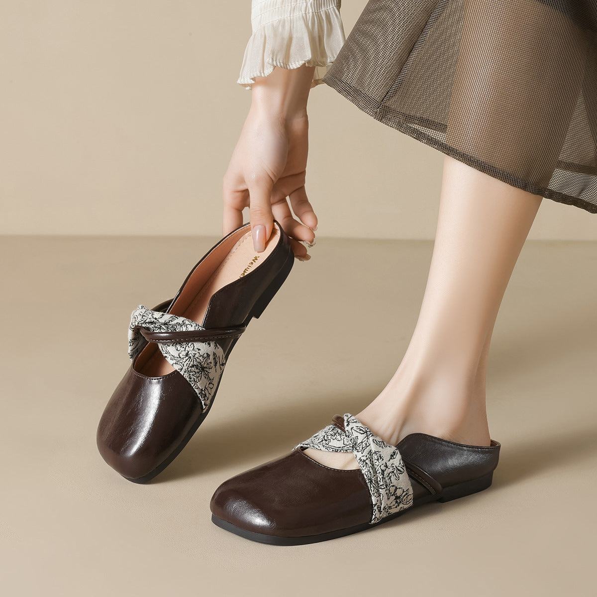 Damen Mokassins mit floralem Design und komfortablem Fußbett