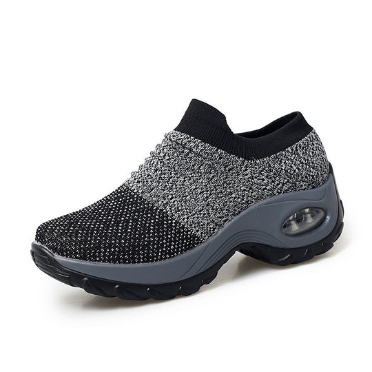 Damen Flexibler Slip-On Sneaker mit atmungsaktiver Strick-Oberfläche und dämpfender Sohle R&B
