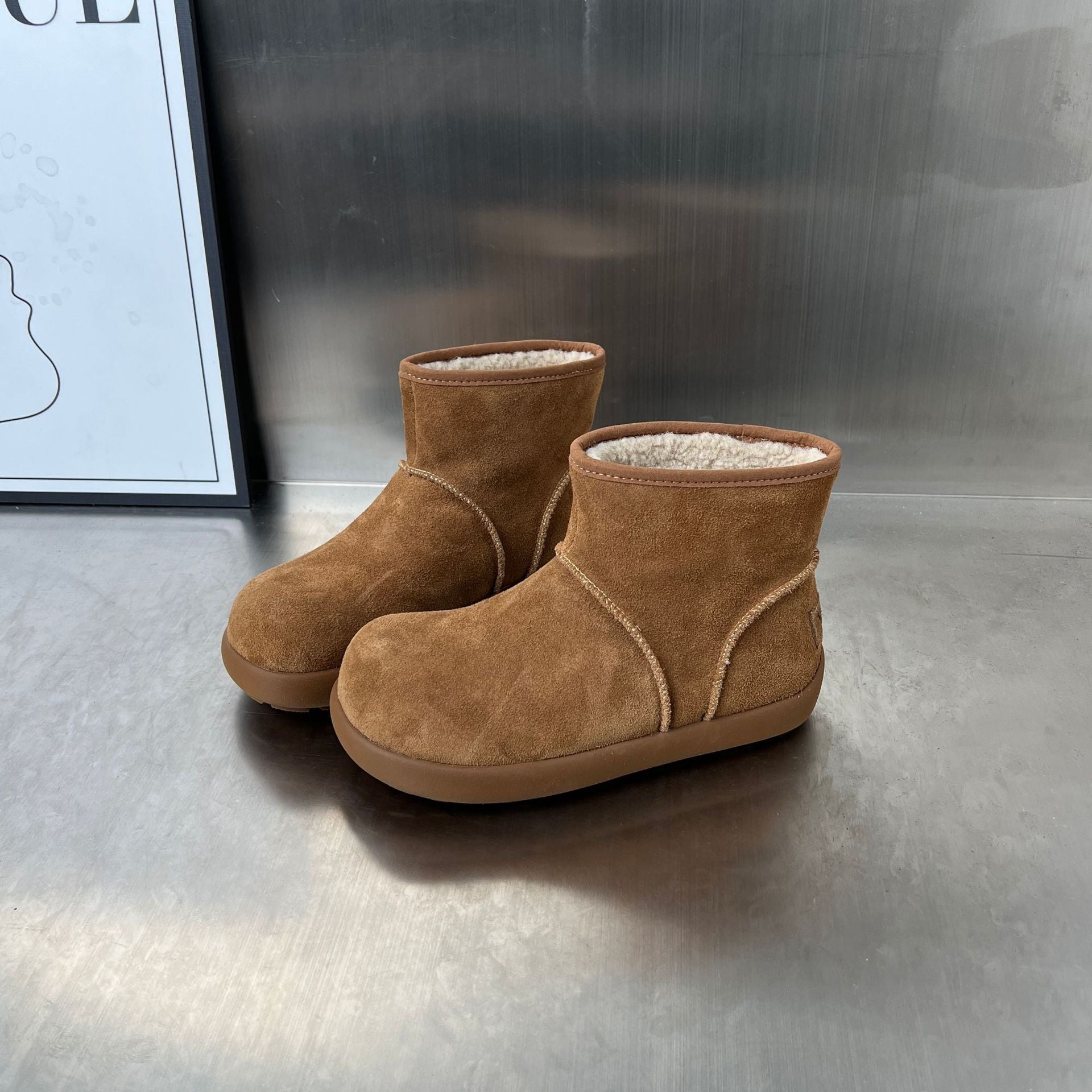 Damen Gemütliche Winterstiefel aus hochwertigem Wildleder mit warmem Innenfutter R&B