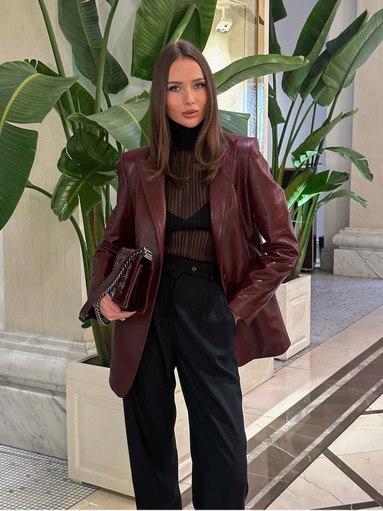 Damen elegante jacke mit tailliertem Schnitt R&B