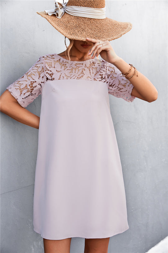 Damen Kleid mit Spitzenärmel R&B