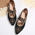 Damen Ballerinas mit elastischem Riemendesign und modischem Tiermuster R&B