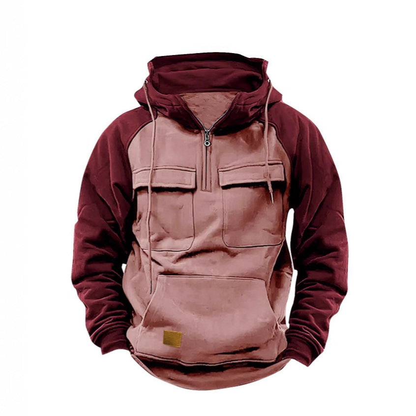 Herren Funktioneller Hoodie mit praktischen Taschen und innovativem Design R&B