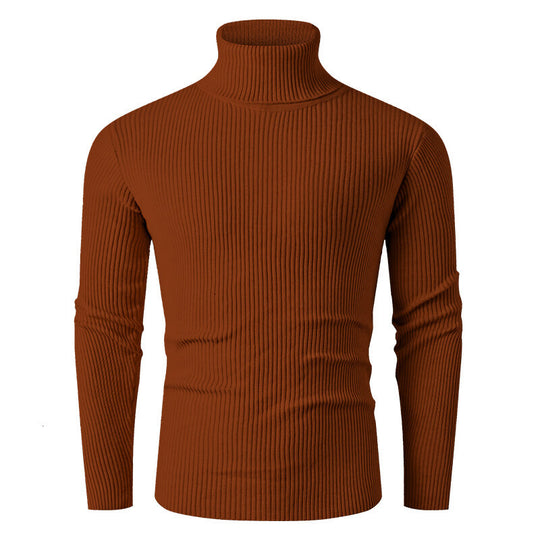 Herren Rollkragenpullover aus geripptem Strick R&B