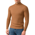 Herren modischer Rollkragenpullover mit strukturierter Oberfläche R&B