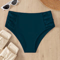 Damen Hoch tailliertes Bikini-Unterteil mit Rüschendetails R&B