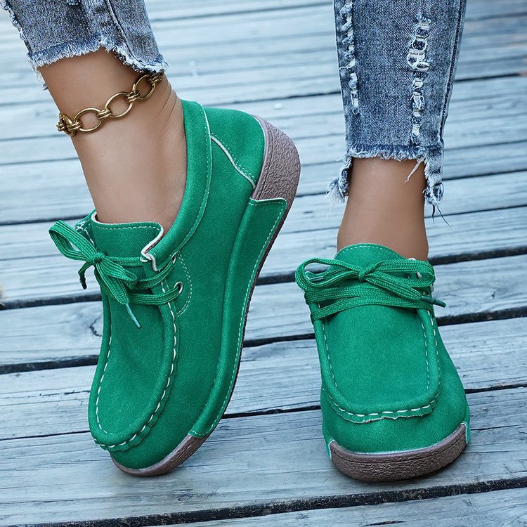 Damen bequeme Freizeitschuhe mit detailreichem Schnürdesign R&B