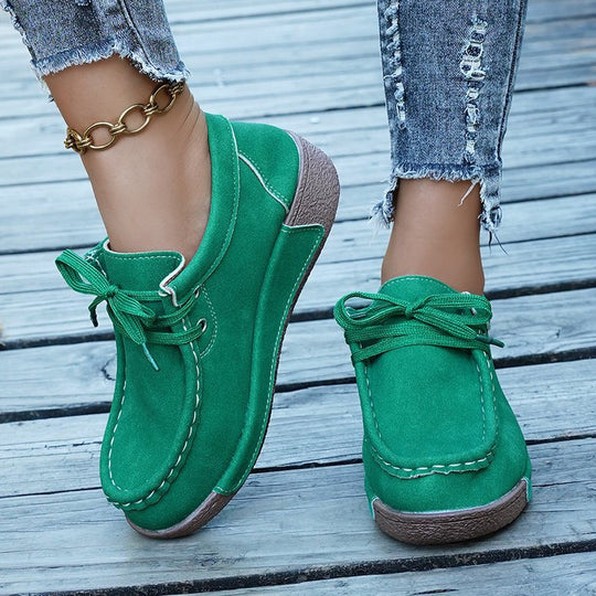 Damen bequeme Freizeitschuhe mit detailreichem Schnürdesign R&B